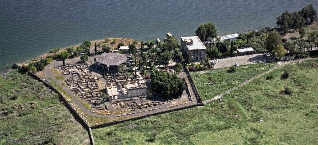 JCapernaum In The Galilee And The Lake Of Galilee. An Aerial View Of The Region